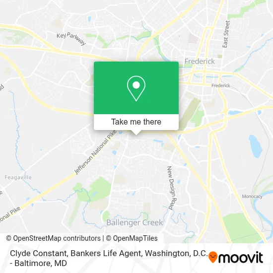 Clyde Constant, Bankers Life Agent map