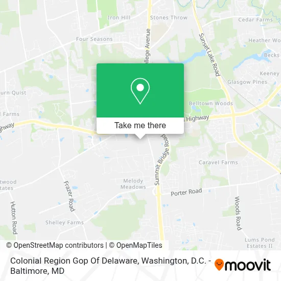Colonial Region Gop Of Delaware map