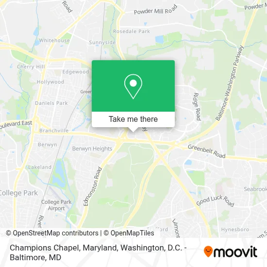 Champions Chapel, Maryland map