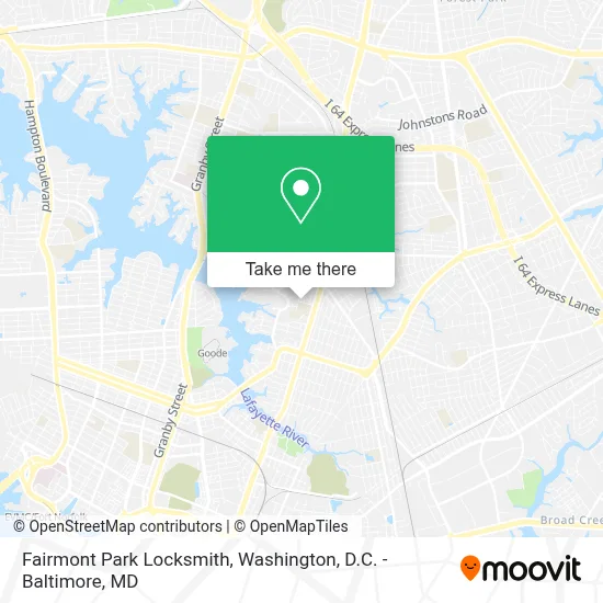 Fairmont Park Locksmith map