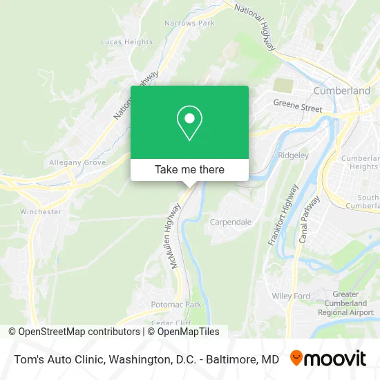Tom's Auto Clinic map