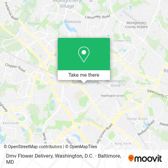 Dmv Flower Delivery map