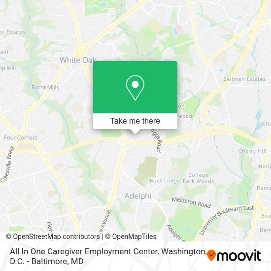 All In One Caregiver Employment Center map