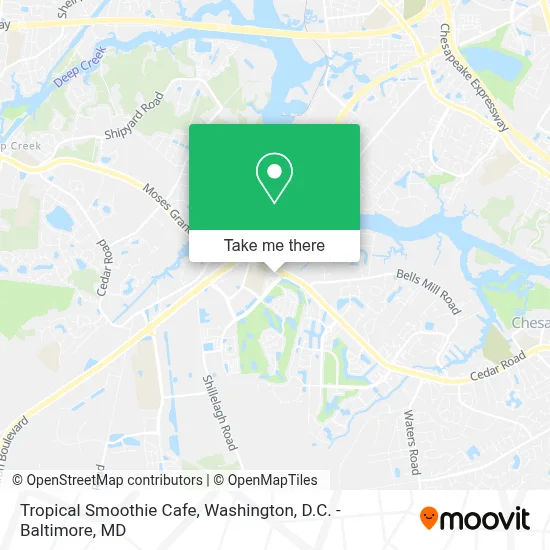 Tropical Smoothie Cafe map