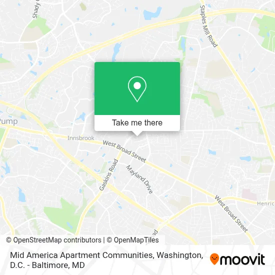 Mid America Apartment Communities map