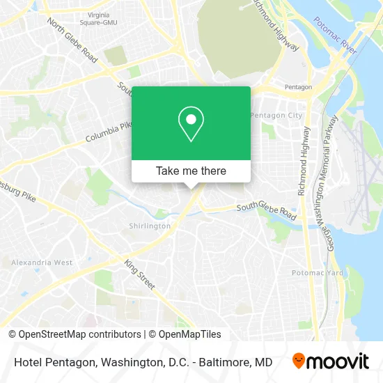 Hotel Pentagon map