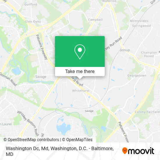 Washington Dc, Md map