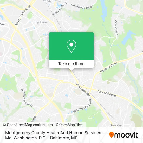 Montgomery County Health And Human Services - Md map