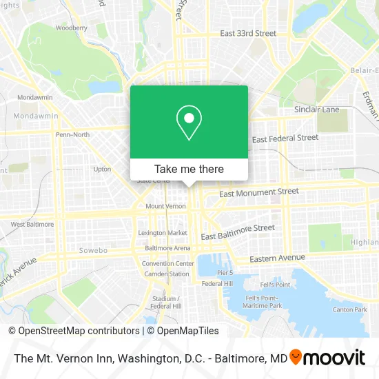 The Mt. Vernon Inn map