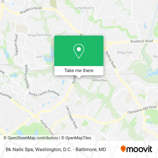 Bk Nails Spa map