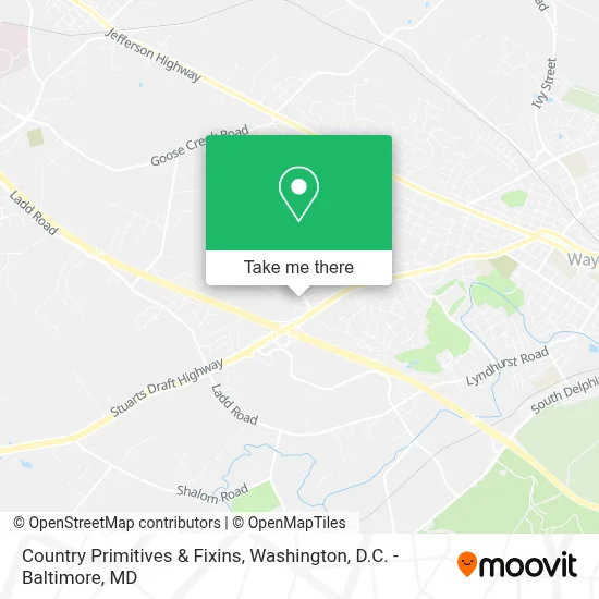 Country Primitives & Fixins map