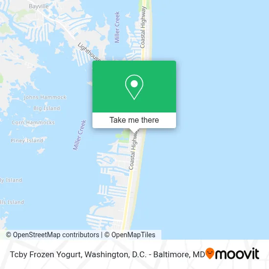 Tcby Frozen Yogurt map