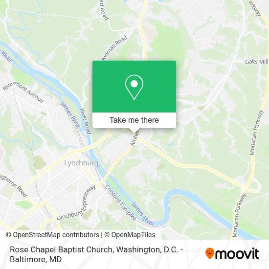Rose Chapel Baptist Church map