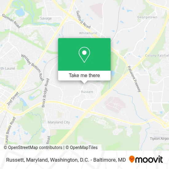 Russett, Maryland map
