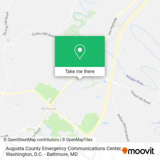 Augusta County Emergency Communications Center map