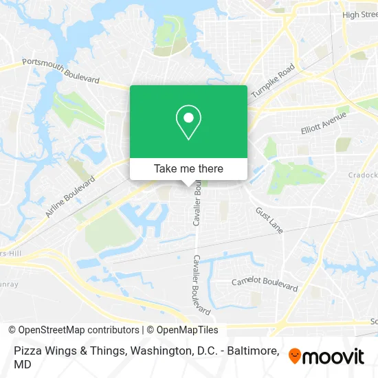 Pizza Wings & Things map