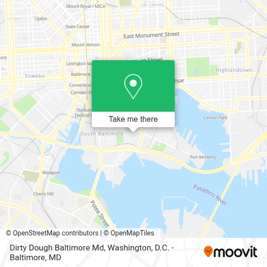 Dirty Dough Baltimore Md map