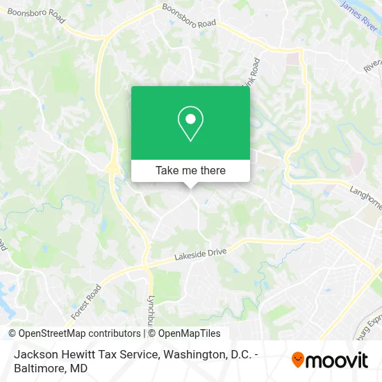 Jackson Hewitt Tax Service map
