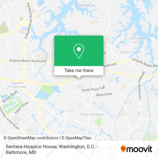 Sentara Hospice House map