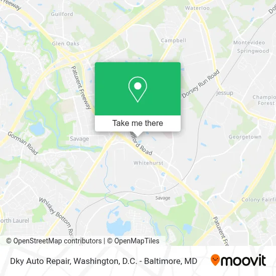 Dky Auto Repair map