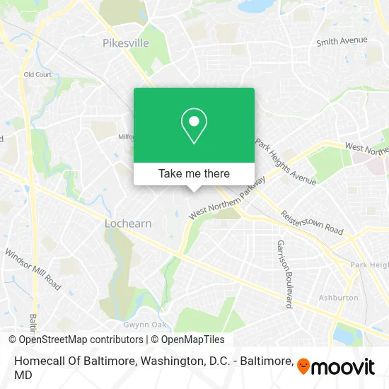 Homecall Of Baltimore map