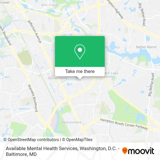 Available Mental Health Services map