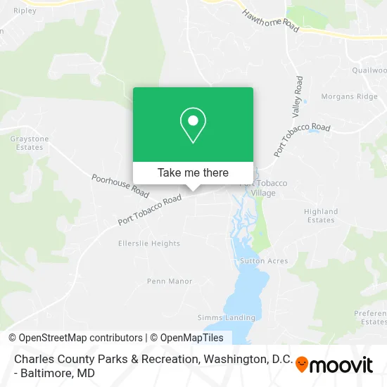 Charles County Parks & Recreation map