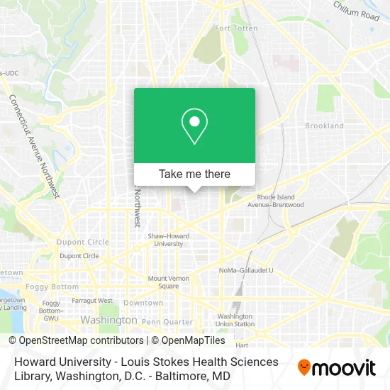 Howard University - Louis Stokes Health Sciences Library map