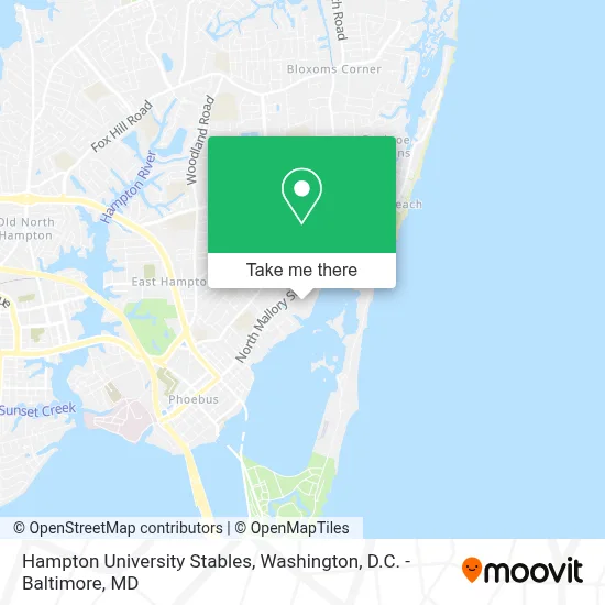 Hampton University Stables map