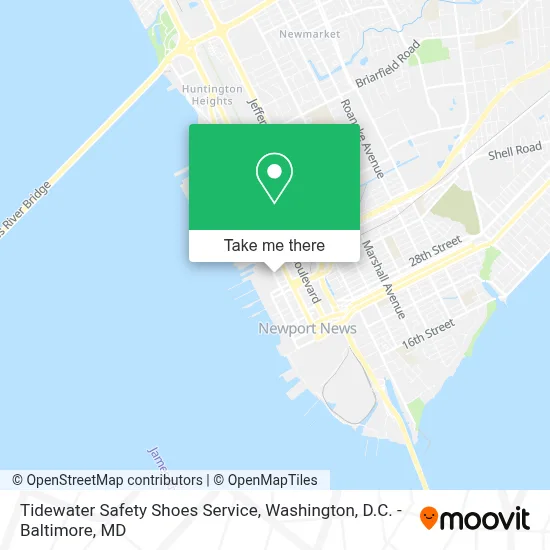 Tidewater Safety Shoes Service map