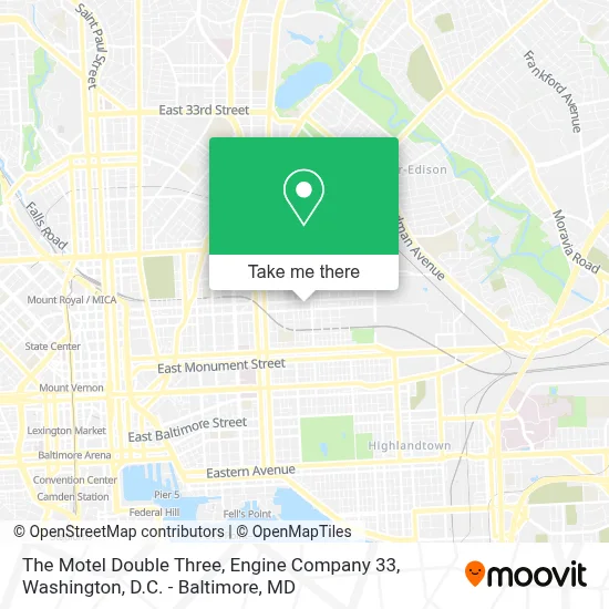 The Motel Double Three, Engine Company 33 map