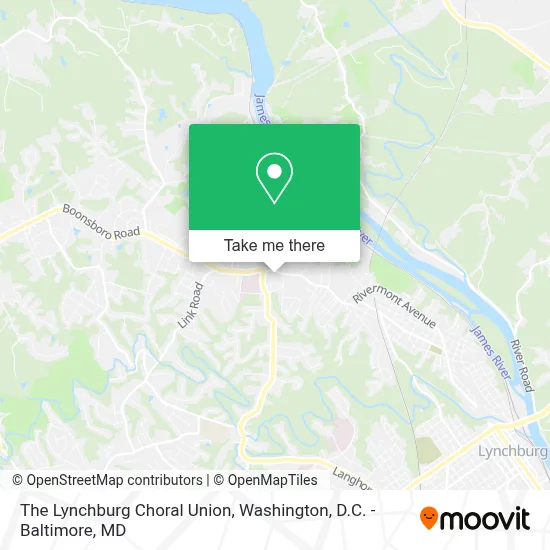 The Lynchburg Choral Union map