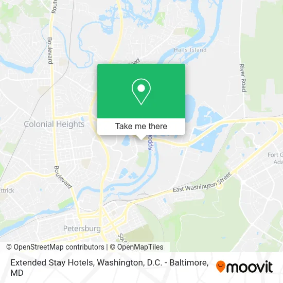 Extended Stay Hotels map