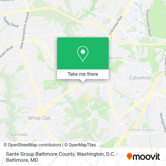 Sante Group Baltimore County map