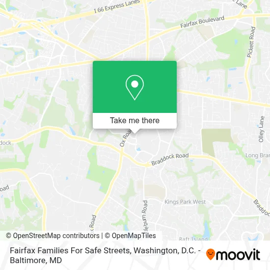 Fairfax Families For Safe Streets map