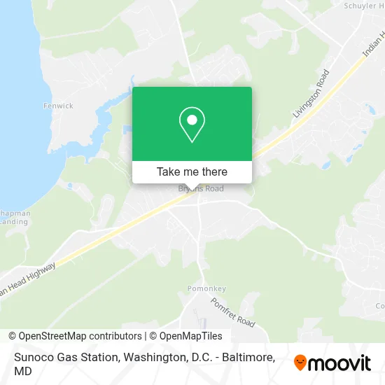 Sunoco Gas Station map