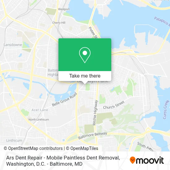 Ars Dent Repair - Mobile Paintless Dent Removal map