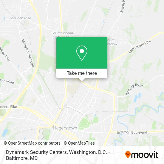 Dynamark Security Centers map