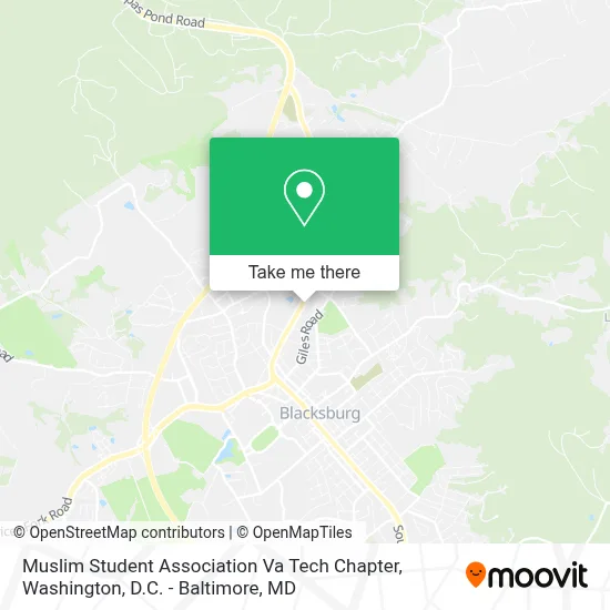 Muslim Student Association Va Tech Chapter map