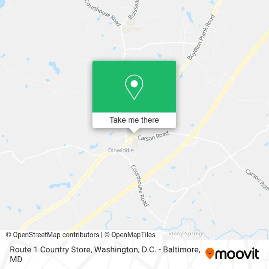 Route 1 Country Store map