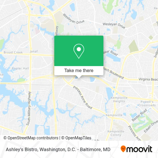 Ashley's Bistro map