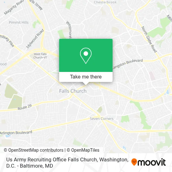 Us Army Recruiting Office Falls Church map