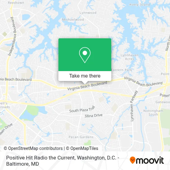 Positive Hit Radio the Current map