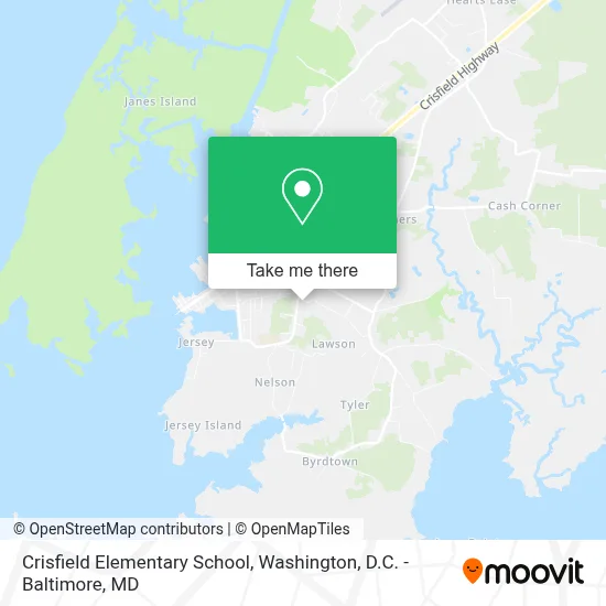 Crisfield Elementary School map