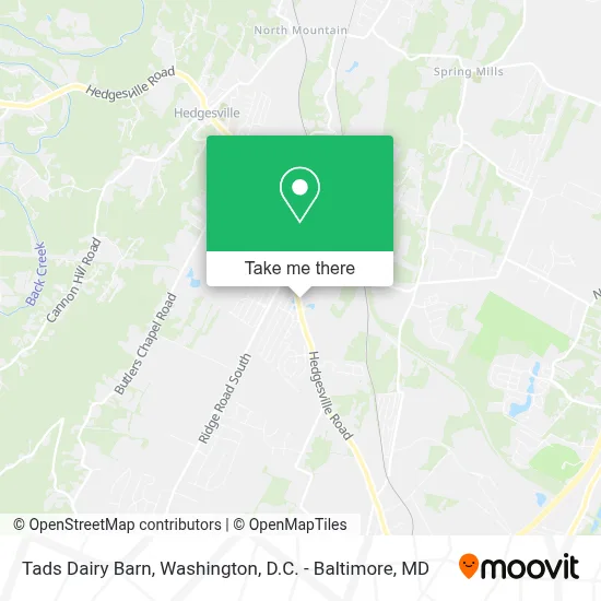 Tads Dairy Barn map