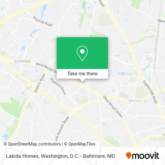 Lakida Homes map