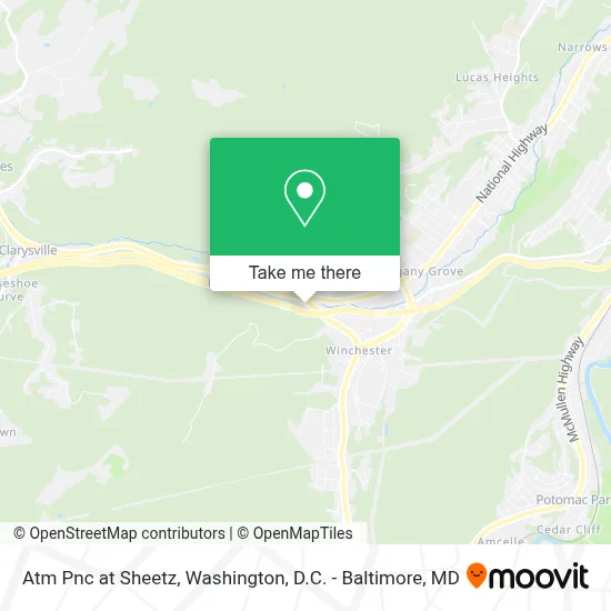 Atm Pnc at Sheetz map