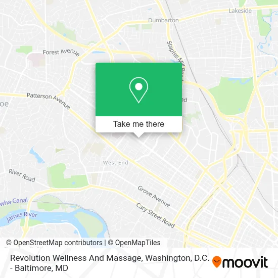 Revolution Wellness And Massage map