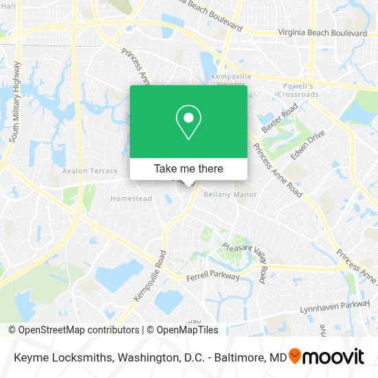 Keyme Locksmiths map