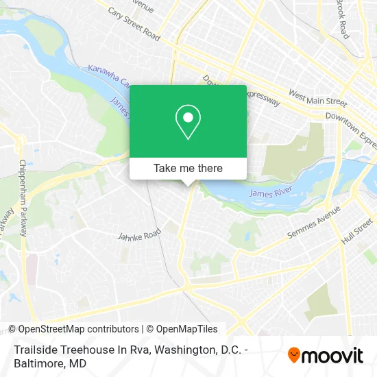 Trailside Treehouse In Rva map